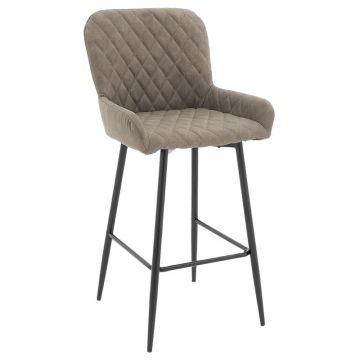 Scaun de bar Delicacy, Gri - maro antic, 49x49x98 cm - Gri