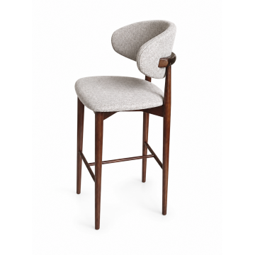 Scaun de bar din lemn Elora - Walnut