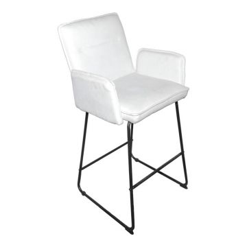 Scaun de bar Essential Alb 57x64.5x107 cm