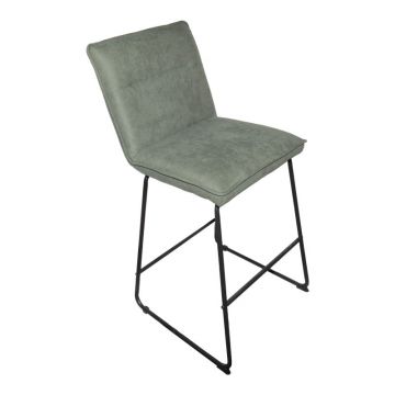 Scaun de bar Essential, stofa si metal, 53x64x107 cm
