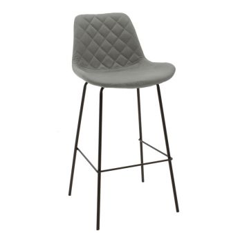 Scaun de bar Faith, metal, negru, 50x54x104 cm