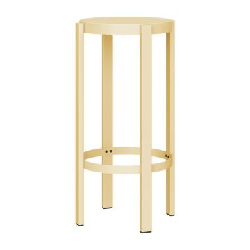 Scaun de bar galben din oțel (înălțime șezut 75 cm) Doon – noo.ma