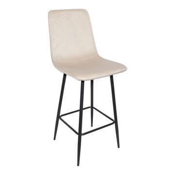 Scaun de bar Grato, textil, diverse culoare,  43x55x114 cm - Bej