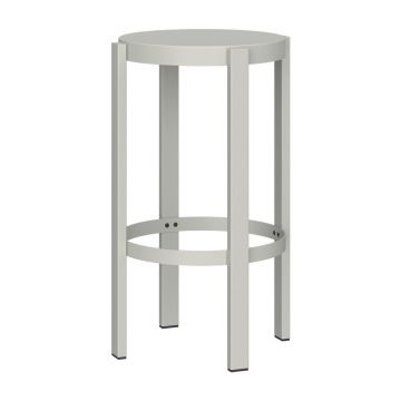 Scaun de bar gri deschis din oțel (înălțime șezut 65 cm) Doon – noo.ma