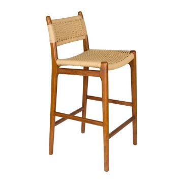 Scaun de bar în culoare naturală din lemn de fag (înălțime șezut 67,5 cm) Cecile – Dutchbone