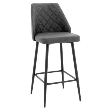 Scaun de bar Inflame, Antracit, 55x48x107 cm