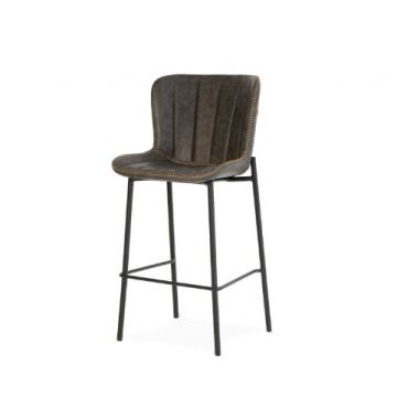 Scaun de bar JOANA H65 CM - Gri inchis