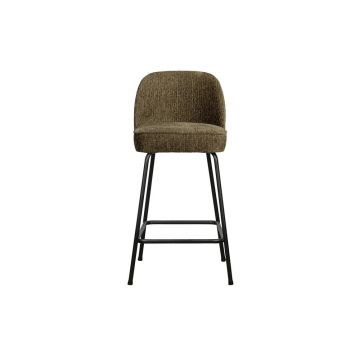 Scaun de bar kaki din catifea (înălțime șezut 64 cm) Vogue – WOOOD