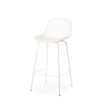 Scaun de bar KASPER H75 CM - Alb