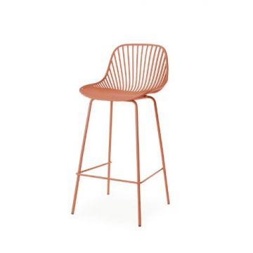 Scaun de bar KASPER H75 CM - Caramiziu