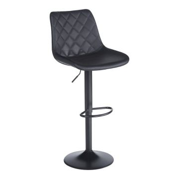 Scaun de bar, Libra, Negru, 49x55x115 cm