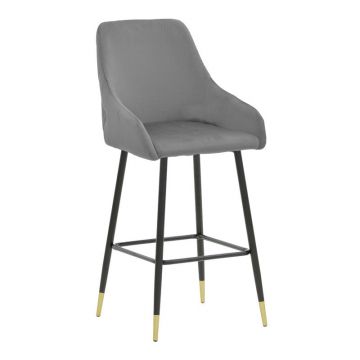 Scaun de Bar Lithe metal, 47x44x98 cm - Gri