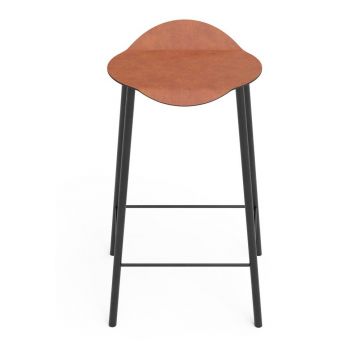 Scaun de bar maro coniac din piele Flamingo Bull – LIND DNA