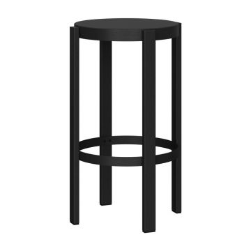 Scaun de bar negru din oțel (înălțime șezut 65 cm) Doon – noo.ma