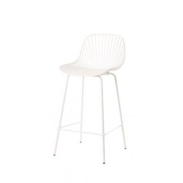 Scaun de bar PAITON H65 CM - Alb