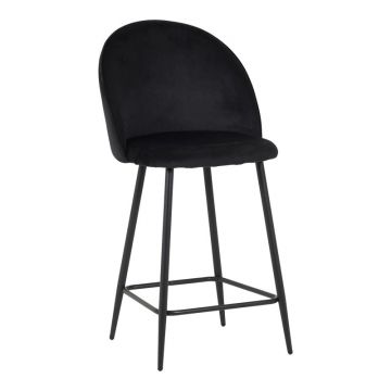 Scaun de bar Perch Negru 50x43x99 cm
