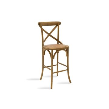 Scaun de bar Reid, Sonoma - Nuc, 52x45x116 cm - Nuc