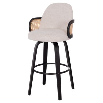 Scaun de bar rotativ LONTA H72 CM - Beige