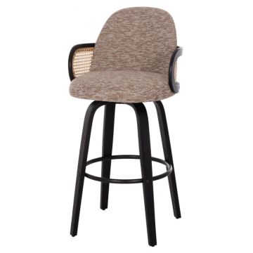 Scaun de bar rotativ LONTA H72 CM - Maro