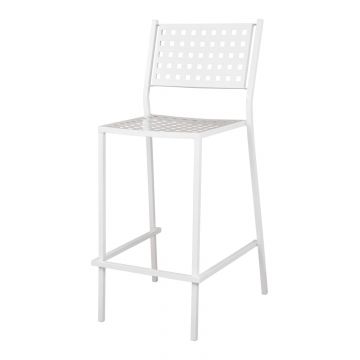 Scaun de bar TETRAL  H76 CM - Alb