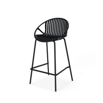 Scaun de bar TEVERE H64 CM - Negru