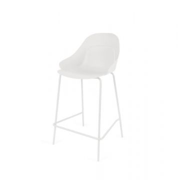 Scaun de bar TOBIA H67 CM - Alb