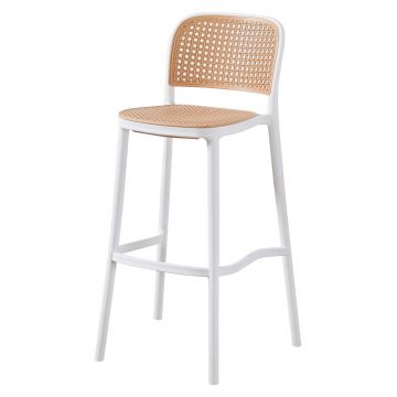 Scaun de bar TUCUMAR  H76 CM - Alb