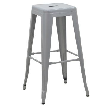Scaun de bar Utopia metal 42x42x76cm - Gri