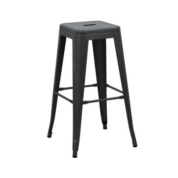 Scaun de bar Utopia metal 42x42x76cm - Negru