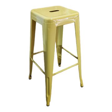Scaun de bar Utopia metal, Diverse culori, 42x42x76 cm - Galben