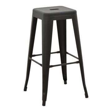 Scaun de bar Utopia metal, Diverse culori, 42x42x76 cm - Negru