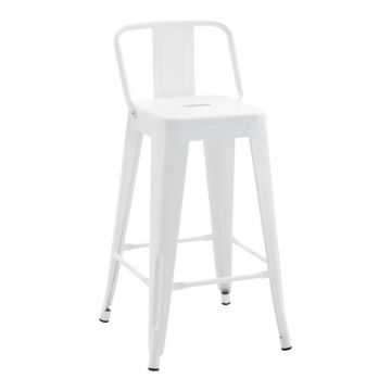 Scaun de bar Utopia, Pako World, Alb, 42x42x86 cm