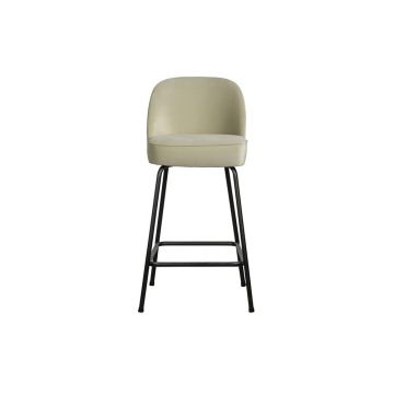 Scaun de bar verde mentă din catifea (înălțime șezut 64 cm) Vogue – WOOOD