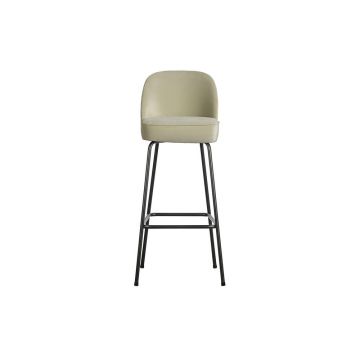 Scaun de bar verde mentă din catifea (înălțime șezut 79 cm) Vogue – WOOOD