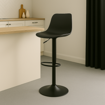 Scaun de bar Walden, polipropilena si metal, 40x43x100 cm