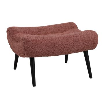 Scaun taburet - taburet cu suport texturat roz pudra, 68x58x40 cm - Roz