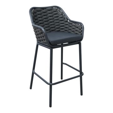 Scaund e bar Zuki, Pako World, Gri, 55x54x109 cm