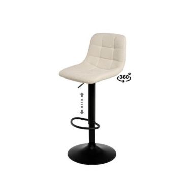 Scaune de bar AISHA  H60/82 CM - Beige