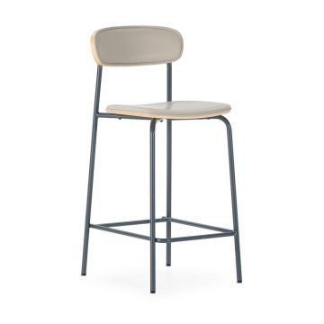 Scaune de bar bej 2 buc. tapițate (înălțime șezut 65,5 cm) Saula – Marckeric