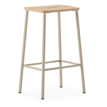 Scaune de bar crem 2 buc. (înălțime șezut 65 cm) Abba – Marckeric