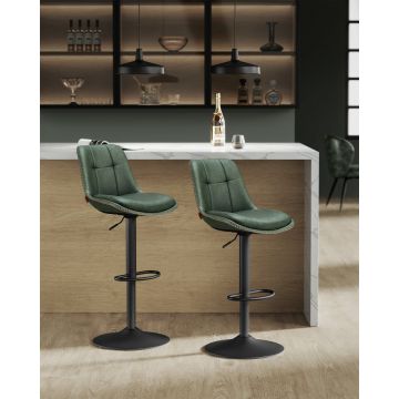 Set 2 buc. Scaune de bar Vasagle Verde padure 44x48x112 cm