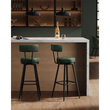 Set 2 scaune de bar Vasagle Verde 56x56x101.5 cm ieftin