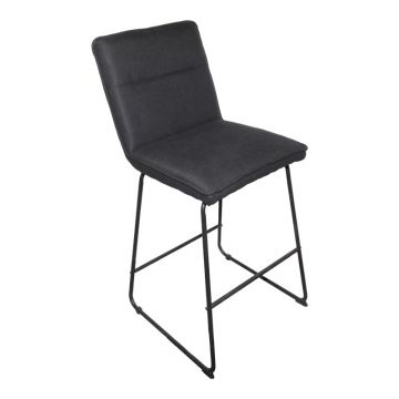 Taburet Essential negru din tesatura, 53x64x107 cm