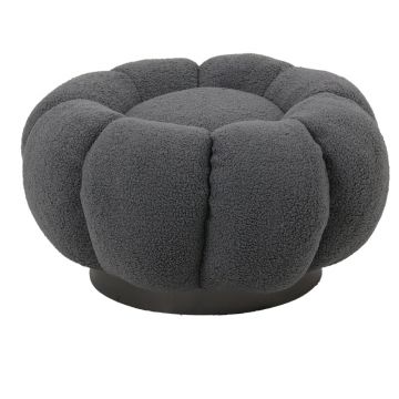 Taburet Nester, boucle, D60x31 cm - Gri