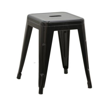 Taburet Utopia metal, mat, Diverse culori, 30x45x30 cm - Negru
